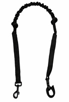 Laisse de luxe en nylon mains libres pour poussettes avec fixation intégrée, laisse élastique amortissante 100 cm – Qualité professionnelle