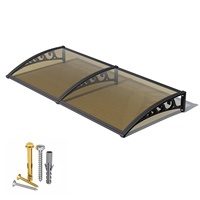 Auvent extérieur robuste en polycarbonate avec support ABS, longue durée de vie, pour restaurant, patio, balcon
