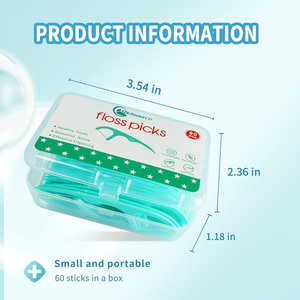 물 세척 사용자 정의 치아 Oem 재사용 가능한 민트 맛 Y 모양 치아 치실 선택 - Product Image 2