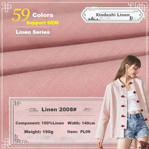 Tela de <span class=keywords><strong>Lino</strong></span> 100% Puro Orgánico al por Mayor, Tejido de Fibra Vegetal Natural de 190G para Pantalones, Vestidos y Camisas de Niñas y Niños - Product Image 2