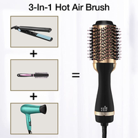 Vente en Gros Fabricant Brosse Soufflante de Salon 3 en 1 Un Seul Geste Outil de Coiffure Sèche-Cheveux Rond Peigne Brosse Sèche-Cheveux