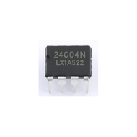 24C04N DIP-8 4Kbit I2C EEPROM Memori Serial 24C04 AT24C04 PDIP-8 2-Kabel 400kHz 5V