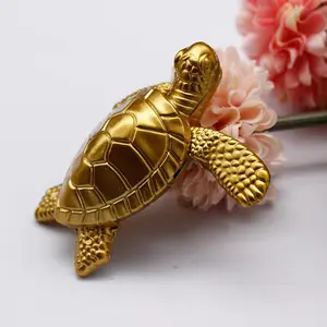 Оптовая продажа, зажигалка, креативные золотые металлические зажигалки черепахи для украшения