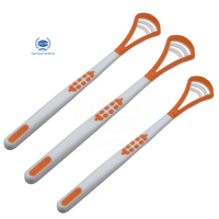 Grattoir et brosse à langue en plastique multicolores, facile à transporter, pour le nettoyage buccal, élimine le revêtement de la langue et l'odeur de la bouche