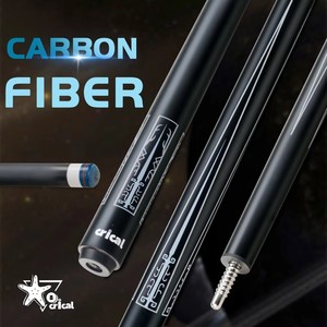 Taco de billar de fibra de carbono <span class=keywords><strong>CRICAL</strong></span> CL-02 de baja deflexión con pin radial, taco de billar de 2 piezas con empuñadura suave y eje de fibra de carbono - Product Image 1