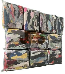 Mezcla de trapos de colores para uso industrial 100 residuos textiles de algodón 10KG 25KG balas de ropa usada trapos cortados - Product Image 6