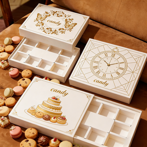 Boîte à bonbons en papier personnalisable Petite fleur Emballage de chocolat élégant en relief pour les mariages et les fêtes pour les faveurs de gelée Boîte dossier - Product Image 4