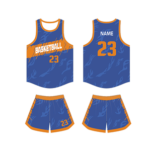 Professioneel gesublimeerd basketbaltenue voor competitieve jeugdteams, 100% polyester, sneldrogend materiaal, DIY logo - Product Image 1