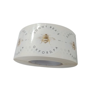 Rouleau d'étiquettes auto-adhésives avec impression de logo personnalisé emballage de bouteille de miel en verre autocollant d'étiquettes en <span class=keywords><strong>PVC</strong></span> - Product Image 1