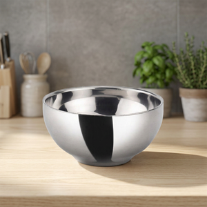 Bol en acier inoxydable de qualité supérieure, finition polie durable, bol de cuisine polyvalent pour servir, mélanger et usage quotidien à la maison - Product Image 2