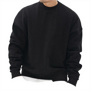 Suéter de Hombre de Alta Calidad, Cuello Redondo, Tejido con Hilo Teñido, Otoño, Ecológico, Color Sólido, Poliéster y Algodón, Personalización al por Mayor - Product Image 4