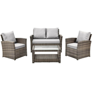 Mobili <span class=keywords><strong>da</strong></span> <span class=keywords><strong>esterno</strong></span> all'ingrosso in fabbrica Set <span class=keywords><strong>da</strong></span> 4 pezzi sedia <span class=keywords><strong>da</strong></span> conversazione in Rattan e <span class=keywords><strong>dimensioni</strong></span> e colore della personalizzazione del tavolino <span class=keywords><strong>da</strong></span> caffè - Product Image 1