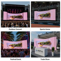 Pantalla LED Flexible de Alquiler P2.9 P3.91 500x500mm, Panel de Video LED Curvo para Escenarios, Conciertos, Eventos, Interiores y Exteriores