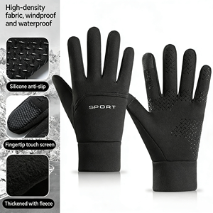<span class=keywords><strong>Gants</strong></span> Intégraux Unisexe d'Hiver, Tactiles, Isothermes pour Cyclisme, Course, Moto et Sports de Plein Air - Product Image 3