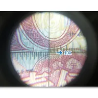 Handheld Mini Magnifier with Scale USB Charging 10X Metal Glass Lens