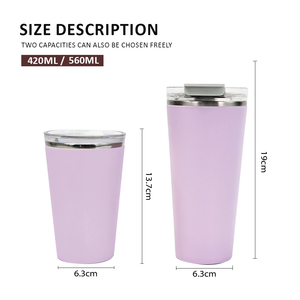 Mug en acier inoxydable moderne de 420 ml et 560 ml avec intérieur en 304 et double paroi extérieure en PP pour le <span class=keywords><strong>camping</strong></span> et le bureau - Product Image 5