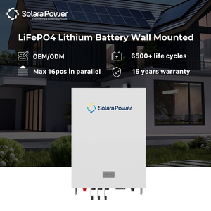 Solara Power 5.12KWh 48V 100Ah LiFePO4 Split Power Wall-Mounted Lithium <b>Battery</b> 5-10kW Output Hybrid Grid Support Smart BMS IP65 - Product Image 2