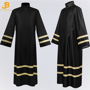 Venta Directa de Fábrica en China, Ropa de Iglesia, Albónico Cristiano Blanco y Negro - Product Image 3