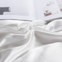 Parure de lit de luxe en polyester soyeux, couleur unie, toucher lisse, certifiée OEKO-TEX, toutes saisons, pour logo personnalisé OEM