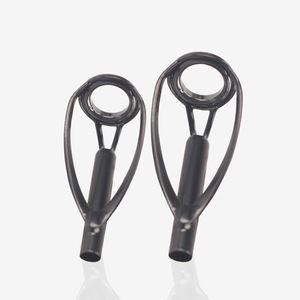 Anneau de guidage anti-emmêlement tout noir avec anneau en céramique et pointe magnétique pour canne à pêche en eau douce, accessoires de guidage de canne en acier inoxydable - Product Image 1