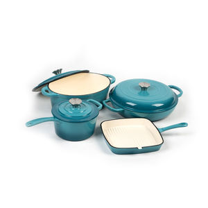 Nouveau design minimaliste d'ustensiles de cuisine sains en <span class=keywords><strong>fonte</strong></span> Casserole en céramique antiadhésive avec couvercle Matériau métallique émaillé de couleur - Product Image 1