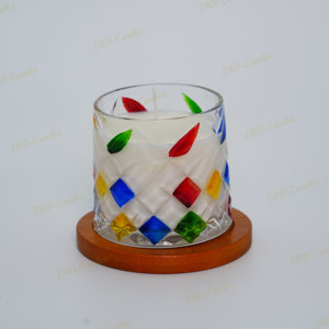 ขวดโหลแก้วใส่เทียนหอมเทียนไขจากถั่วเหลืองหรูหรา2025 - Product Image 3