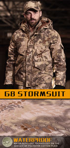 Veste camouflage pour homme, manteau tactique imperméable pour l'extérieur avec capuche, design multi-poches pour la randonnée, le camping et la chasse - Product Image 6
