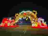 Nouvel an lanterne décorative Festival spectacle géant volant lanternes en papier étanche animal chinois chinois lanterne en soie