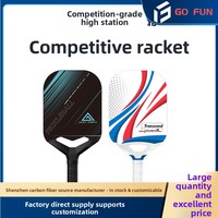 Raquette de pickleball en fibre de carbone personnalisée pour la compétition sportive, pagaie de pickleball transfrontalière en fibre de carbone T700