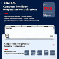 Congélateur coffre horizontal YINZHENG grande capacité 978L-1292L, 1-3 portes, double compresseur, pour supermarchés et stockage familial