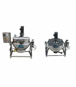 Multi Planetary Stirring Gas Electric Heating 60 150 Gallon 10 Liter Steam Jacket Cooking Kettle With Mixer