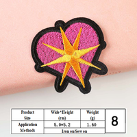Patchs brodés en forme de cœur colorés, patchs décoratifs pour vêtements, vestes, jeans, sacs, chapeaux, vente en gros, bricolage