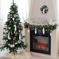 Pendentif gnome en peluche sans visage, gnomes en peluche faits à la main, elfes du Père Noël, décorations suspendues pour la maison, décorations de fêtes