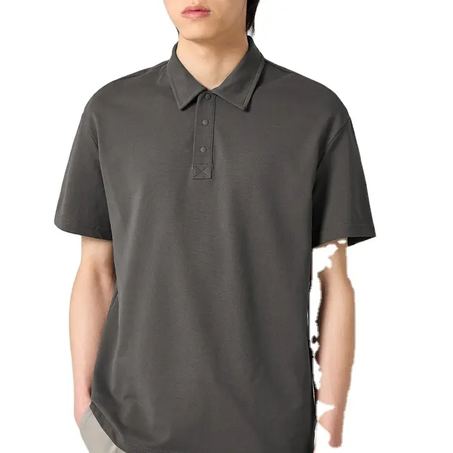 mens polo collar short sleeve for polo shirts 210g bead cotton T-shirt