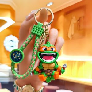 Vente chaude en caoutchouc tortues 3d Pvc porte-clés japonais Anime pendentif porte-clés pour cadeaux promotionnels - Product Image 6