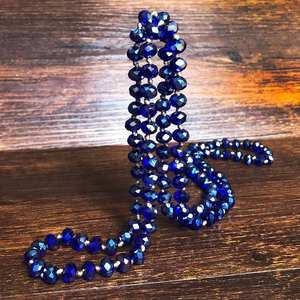 Bestone Kalung Panjang untuk Wanita, Kalung Panjang Batu Permata Kristal Akik Banyak Untai Manik-manik Kristal Batu Asli - Product Image 4