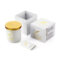 Nouvelle décoration de la maison Festival cadeau mat blanc verre arôme plante naturelle arôme minimalisme bougie parfumée