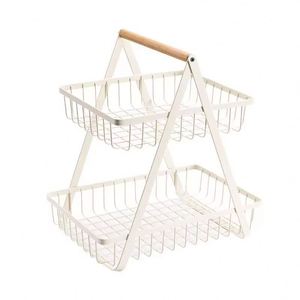 Modern Sustainable Living Room Countertop Snack Fruit Lacquer Wire <b>Storage</b> Basket Multi-Layer Metal Fruit Tray Rack <b>Kitchen</b> - Product Image 6