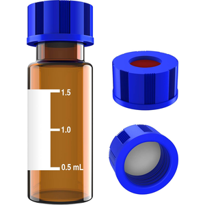 Lab 2ml Chromatography <b>Vials</b> Borosilicate <b>Glass</b> Autosampler HPLC <b>Vial</b> Amber 1.5ml 2ml Sample <b>Vial</b> - Product Image 1