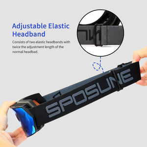 カスタム OEM 曇り止め スキーゴーグル UV保護 磁気 偏光 スノーボードグラス ミラーレンズ スノースポーツ アイウェア 眼保護 - Product Image 4