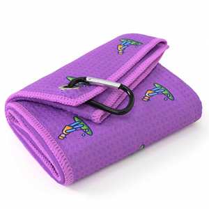 Personalized Logo Embellished Plain Dyed Microfiber Golf Sports Towels-Eco-Friendly Antimicrobial Quick-Dry Rectangle - Product Image 4