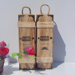Boîte à <span class=keywords><strong>vin</strong></span> en <span class=keywords><strong>bois</strong></span> <span class=keywords><strong>vide</strong></span>, porte-bouteilles double, <span class=keywords><strong>caisse</strong></span> vintage en <span class=keywords><strong>bois</strong></span> pour le stockage du <span class=keywords><strong>vin</strong></span> rouge avec corde pour cadeau - Product Image 3
