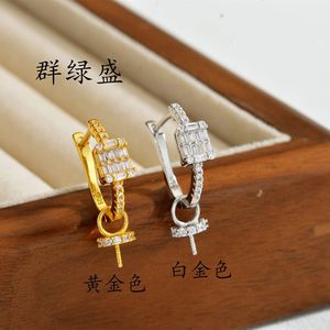 Qunlvsheng S925 <b>Silver</b> <b>Clip</b>-On Earrings With Pearl And Diamond Studs For Women Korean Style Light Luxury Everyday Wear - Product Image 5