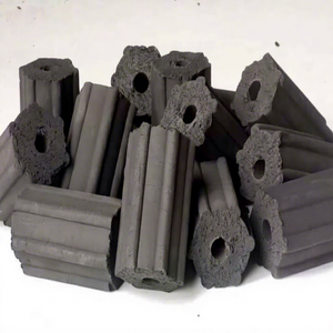 Charbon de coco en briquettes hexagonales creuses de la marque BSJ, combustible noir - Product Image 1