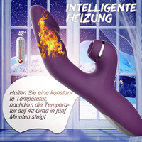 Vibrador de Conejo, Estimulador de Clítoris y Pezones con Punto G, Recargable por USB, Resistente al Agua IPX6, Multivelocidad, 10 Frecuencias, Modos de Succión