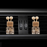 Vide 5ml 8ml 10ml 12ml 15ml bouchon en bois verre voiture désodorisant suspendu bouteille de parfum parfum bouteille diffuseur