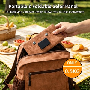 Panel Solar Portátil de 18W y 6 Pliegues con Doble Puerto USB, Cargador Solar de Emergencia para Teléfono, Batería, Ventilador Pequeño, Luz de Camping - Product Image 4