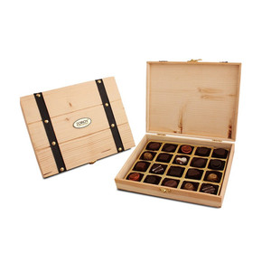 Boîte à chocolats en bois avec 5x5 compartiments, boîtes cadeaux à 25 emplacements, emballage <span class=keywords><strong>vide</strong></span> pour chocolats faits main, présentoir pour mariage ou fête - Product Image 1