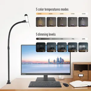 24W Doppelkopf clip Tafellamp Einstellbare Lumina rias De Mesa Office Tisch lampe Desktop Work Task Study Schreibtisch leuchte LED Tisch lampe