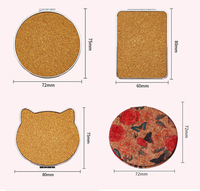 Handheld Double-Sided Cork Compact Makeup Mirror Factory Wholesale Cat-Shaped Pocket Mirror Portable and Personalized